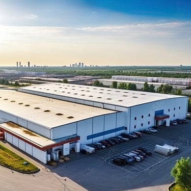 Cobertura industrial em telhas isotérmicas PIR